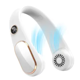 Nf234 Koonie Neck Fan Rechargeable 5 Speeds Portable Personal Hands Medium White