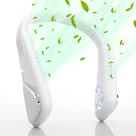 Kternay 753775360021 Bladeless Neck Fan 6000mah Portable 3 Speed Usb Rechargeable Hands-free Cool