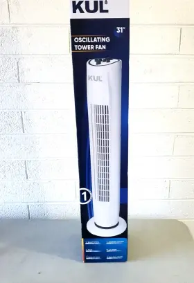 Ku-tfn131 Kul 31 Inch Oscillating Tower Fan Open Box