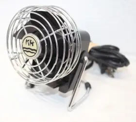 Kh-03m Kuo Horng 3 Inch Mini Desk Fan Tabletop Tested Works Vintage Tilts Clean