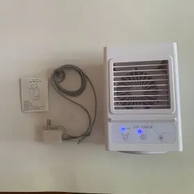 X002jierlp L06 White Oscillating Portable Fan And Mini Air Cooler With Usb Power Cord