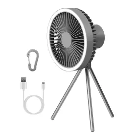 Lakeforest 737547591745 Camping Fan With Lantern 10000mah Rechargeable Battery Powered Portable Tripod
