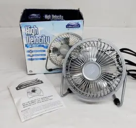 1002-wg Lakewood 1002wg High Velocity 4 Inch Metal Tabletop Desk Fan #1002-wg In Box Tested