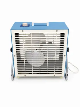 Lakewood 7163-2303 Vintage 1970 S Lk63 Metal Box Fan Blue/white 3-blade 2 Speed