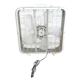 F05088b2180 Lakewood Vintage 3 Speed Box Fan Works Great Light Gray #2
