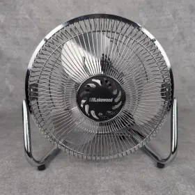 Hv-12 Lakewood 12 Inch Electric 3 Speed Chrome Metal Fan Excellent Condition Tested