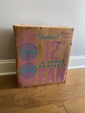 S122x Lakewood Vintage 12 In 2 Speed Portable Powder Pink Box Fan Mcm New