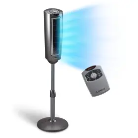 Lasko 046013406408 Oscillating Pedestal Fan Adjustable Height 3 Quiet Speeds Timer Remote Co