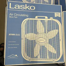 Lasko 046013452610 20 Inch Box Floor Fan 3 Speed Air Circulating