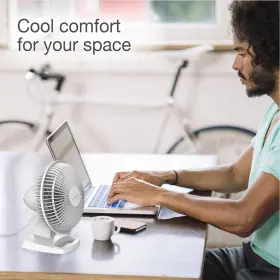 Lasko 046013458216 Personal Table Fan With Storage Tray 2 Quiet Speeds Tilt-back Head For #3