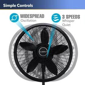Lasko 046013458247 Oscillating Pedestal Fan Adjustable Height 3 Speeds For Bedroom Living Ro #3