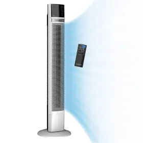 Lasko 046013459251 48 Inch Oscillating Tower Fan 4 Speeds Timer Remote Control Nighttime Setting