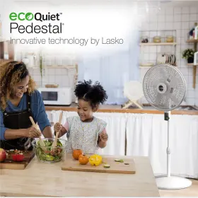 Lasko 046013459275 Ecoquiet Oscillating Pedestal Fan With Whisper Quiet Dc Motor 12 Speeds 8 H #2