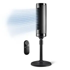 Lasko 046013459725 Elevation 42 Inch -54 Adjustable Height Pedestal Tower Fans For Home 31 Ft