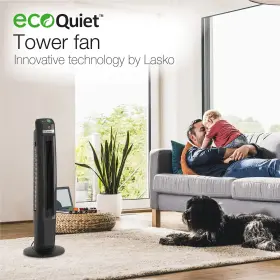 Lasko 046013468130 Ecoquiet Oscillating Tower Fan Portable Remote Control Timer 12 Quiet Spe #2