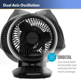 Lasko 046013594303 Whirlwind Orbital Motion Air Circulator Table Fan 3 Speeds Timer Dark Mode #3