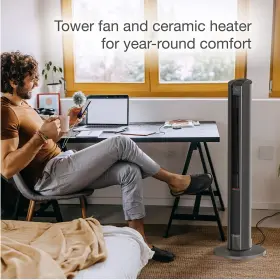Lasko 046013771162 Oscillating All Season Tower Fan And Space Heater In One For Home With Adjust #3