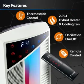 Lasko 046013771377 Oscillating Hybrid Fan And Space Heater For Home All Season High Veloc #3