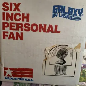 1466 Lasko Galaxy By Six Inch Personal Fan Made In Usa White Model