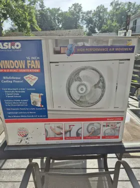 2155a Lasko 2155 16 Inch Window Fan 2155a. Original Box . Hardly Used.reversible