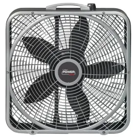 Lasko 313054726773 20 Inch Power Plus Box Fan 3-speed Floor Steel Indoor Built-in Carry Handle