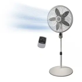 Lasko 313085819819 18 Inch 3 Speed Pedestal Fan For Home In White With 90 Oscillation Adjustable H