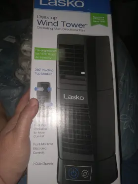 Lasko 344903303548 Desktop Oscillating Tower Fan Quiet Operation 2 Speeds Air Circulation