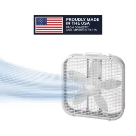 Lasko 445015277253 New 20 Inch 3 Speed Box Fan Is Engineered To Promote Ample Air Flow