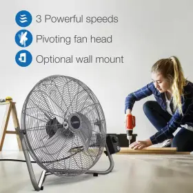 Lasko 445021064076 High Velocity 20 Inch 3 Speed Metallic Floor Fan With Wall-mounting System #2