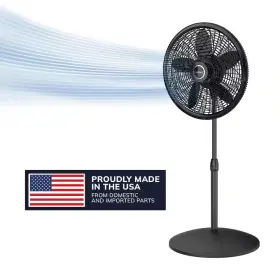 Lasko 744110928815 Cyclone 18 Inch 3-speed Oscillating Pedestal Fan With Adjustable Height And Tilt Hea