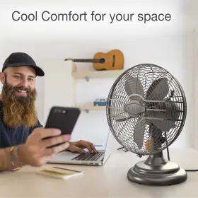 Lasko 756564425253 Oscillating Table Top Fan Portable 3 Quiet Speeds For Bedroom Kitchen And #3