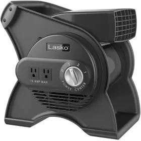 Lko-u12104-u-b Lasko Pro 3 Speed Pivoting Home Utility Floor Garage Cooling Drying Fan Used