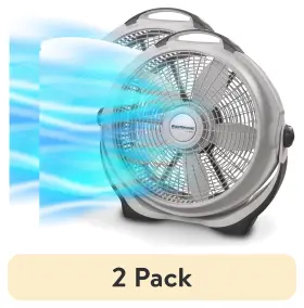A20301 Lasko Products 2 Pack Wind Machine 20 Inch Pivoting Floor Fan With 3 Speeds 23 H Gray A