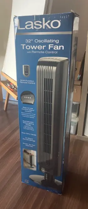 T32200 Lasko 32 Inch Oscillating Tower Fan With Remote Control