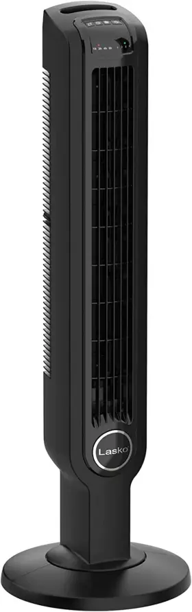 T36511 Lasko Oscillating Tower Fan Remote Control Timer Dark Mode 4 Speeds For Bed