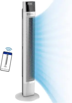 T48401 Lasko Works With Alexa Oscillating Tower Fan Voice Controlled 4 Quiet Speeds
