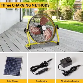 Xf-01 Lcocove Solar Powered Fan Battery Operated Outdoor Can Running 5-24 Hours Fa #2