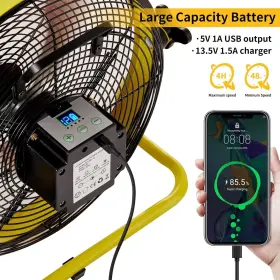 Xf-01 Lcocove Solar Powered Fan Battery Operated Outdoor Can Running 5-24 Hours Fa #3