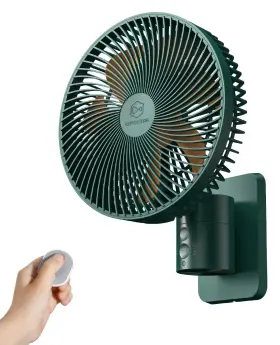 Lemoistar 756166352131 8 Inch Small Wall Mounted Fan With Remote Control 90 Oscillating 4 Speeds H