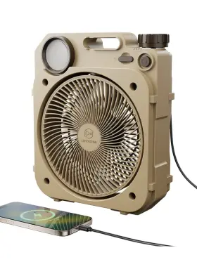 Ft11 Lemoistar Portable Camping Fan 20000mah Rechargeable Battery Operated With Ledlantern