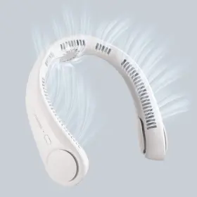 Lcafn2gw Lemoistar Fan Hands Free Bladeless 4000mah Battery Operated Wearable Personal Neckband