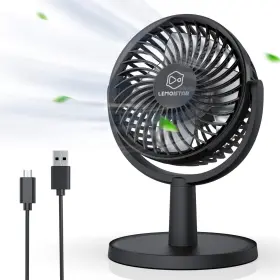 Lusft2bk1 Lemoistar Mini Desk Fan Usb Powered Desktop With 4 Speeds Small But Powerful Stro