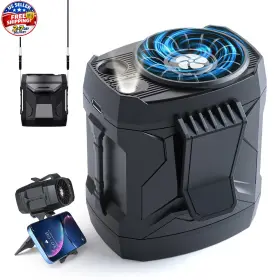 Fs-06 Lentorgi Waist Fan Portable Personal Clip On Waistband 4 Adjustable Speeds Recharge
