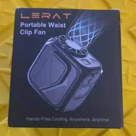 K803 Lerat Portable Waist Clip Fan Deep Blue Hands-free Cooling Usb Clip-on