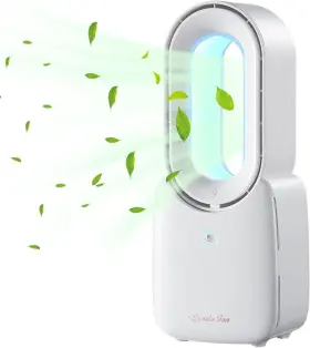 Letme 331456376489 Desk Fan Portable Bladeless 11.8 Inch Small Personal Cooling With 5 C