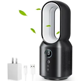 Ht-f8-bk Letme Letftme 13 Inch Desk Fan Small Bladeless Table 106 Oscillating To