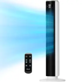 B0bvzfq4df Levoit 36 Inch Bladeless Tower Fan Quiet 28db Remote 12h Timer 5 Speeds 4 Modes