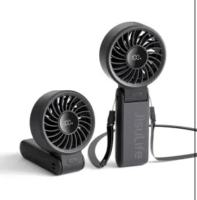 B0crdt715r Life7 Portable Fan 5000mah Foldable Led Display 5 Speeds Usb Powered