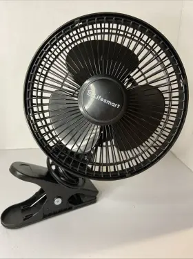 Fx-6blk Lifesmart Desktop Clip-on Fan 120v Tilt Adjustable Black