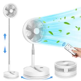 Lipety 694685347415 Portable Foldable Rechargeable Oscillating Fan 8.6 8000mah Battery Usb C Small
